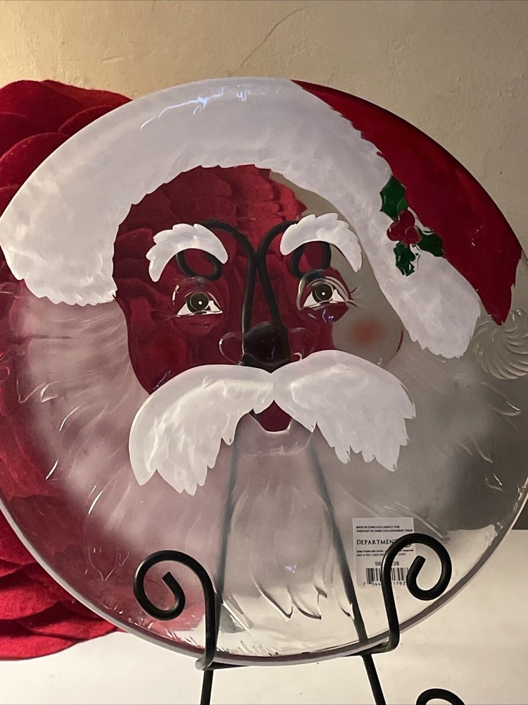 Dept 56 Plastic Santa Platter 12”