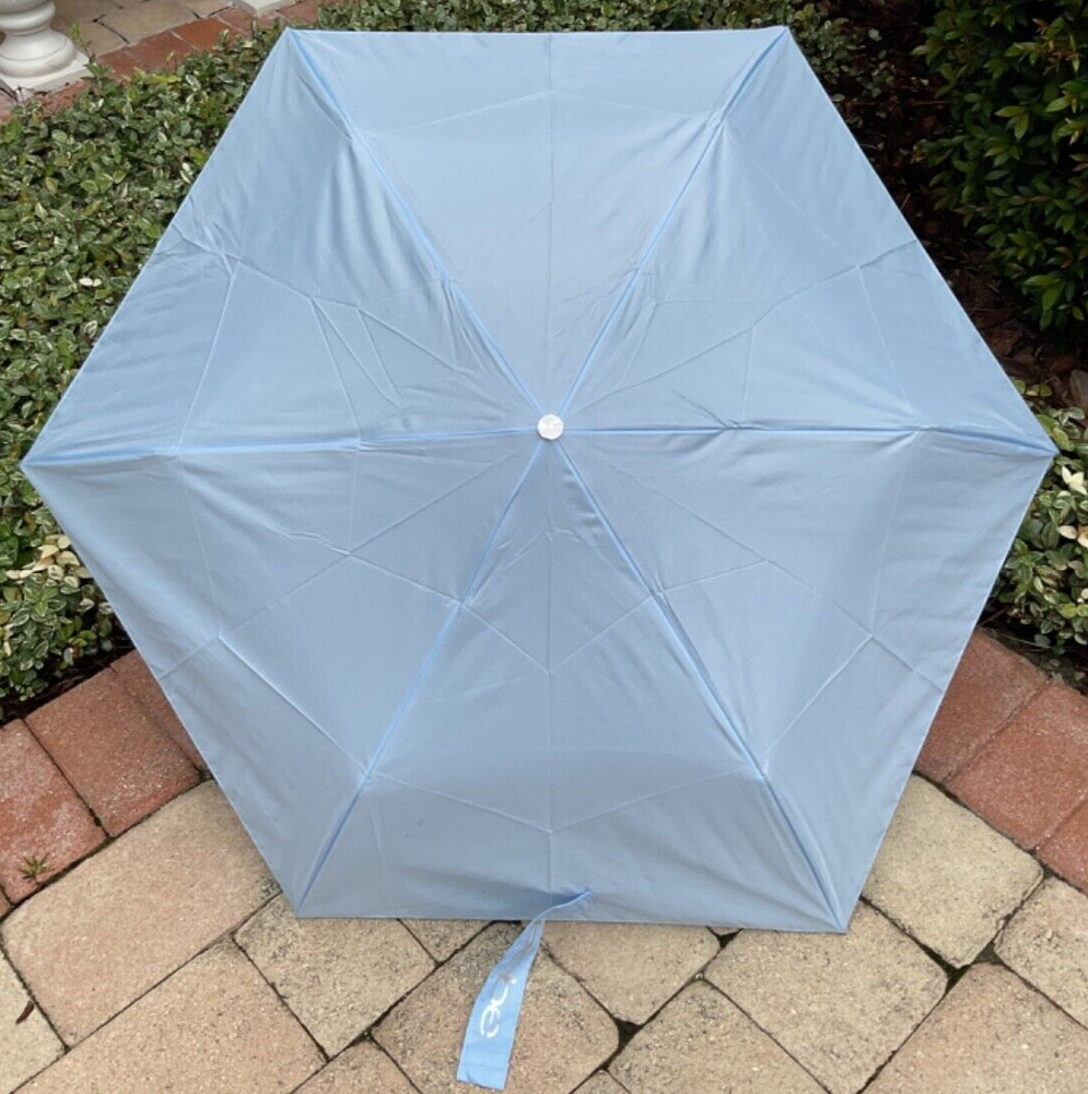 BEBE WOMEN'S UMBRELLA  LIGHT  BLUE AUTO OPEN  NWT