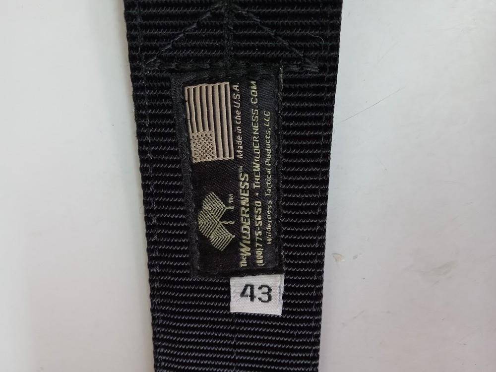 Wilderness Tactical Original Instructors Belt. 1.75" width. 3 stitch. size 43.
