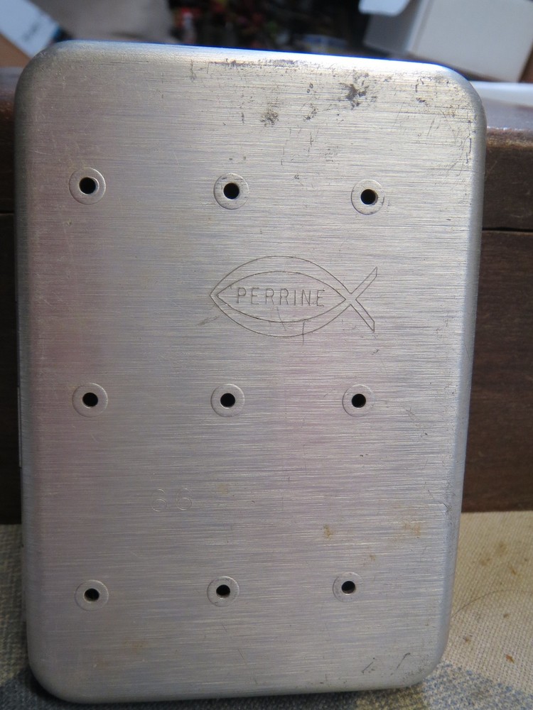 Vintage Small Perrine #66 Aluminum Fly Box