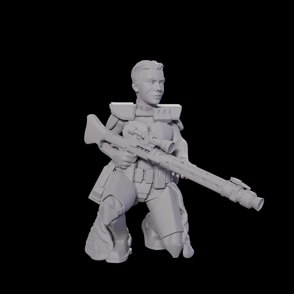 Star Wars Legion 3d printed Female Clone Trooper Squad