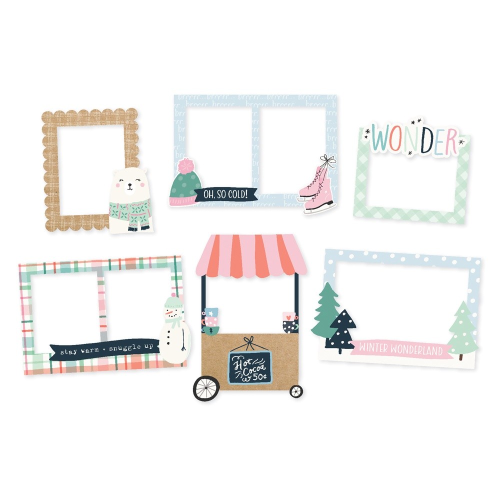 3 Pack - Winter Wonder Chipboard Frames-6/Pkg - WNW21224