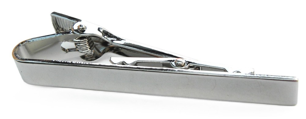 Tie Bar Fix Clip Clasp Plain Silver or Gold Colour