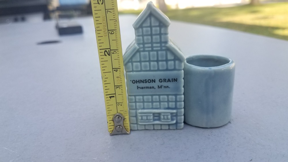 Vintage Herman Minnesota Johnson Grain Elevator Toothpick Holder