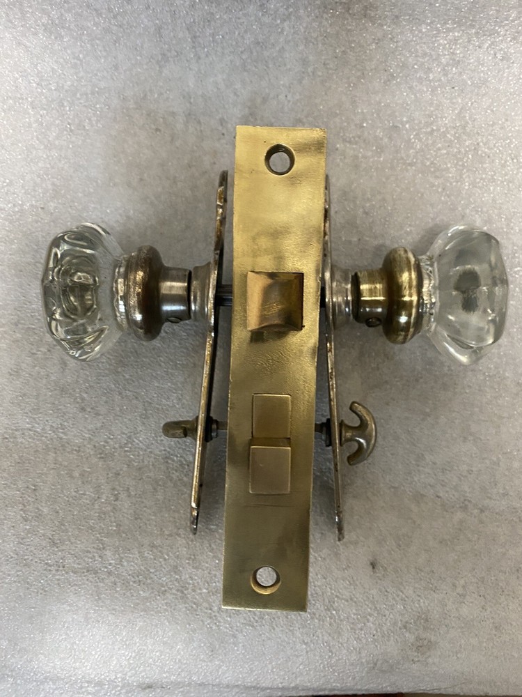 Antique Sargent Easy Spring Lock Jack & Jill, Backplates, Doorknobs