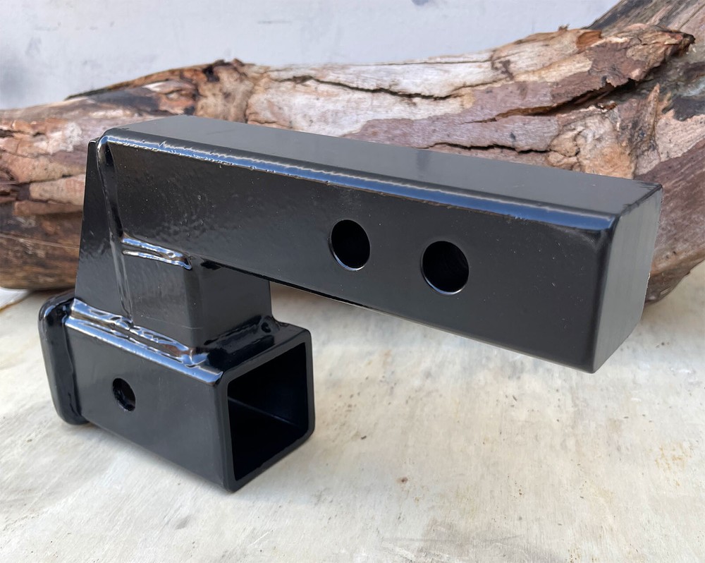 4" Drop Rise High Low Trailer Tow Hitch 2" Receiver Adapter Solid Shank 7500lbs