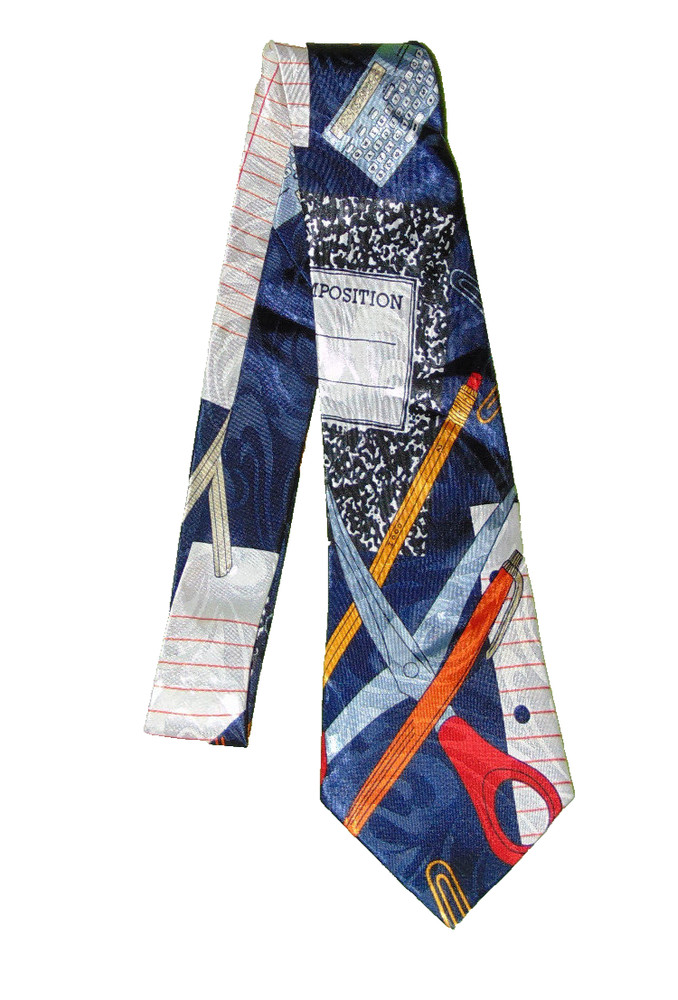 Scool Themed Necktie Polyester New