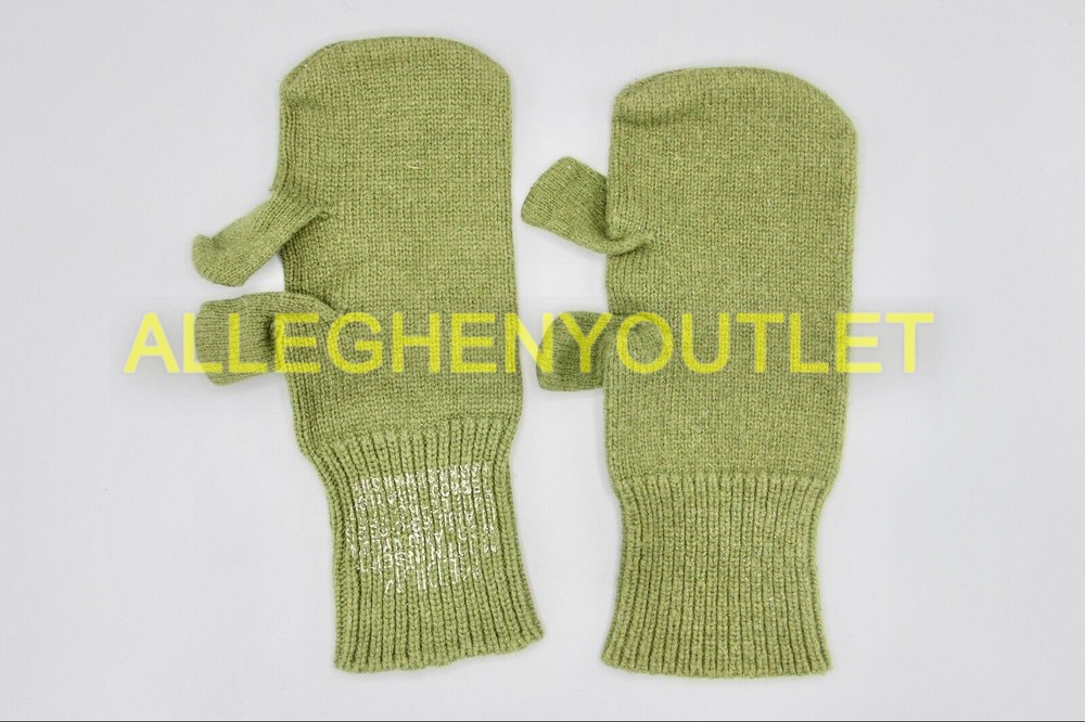 US MILITARY TRIGGER FINGER Gloves MITTEN SET SHELL+ WOOL INSERTS N/L MEDIUM GC