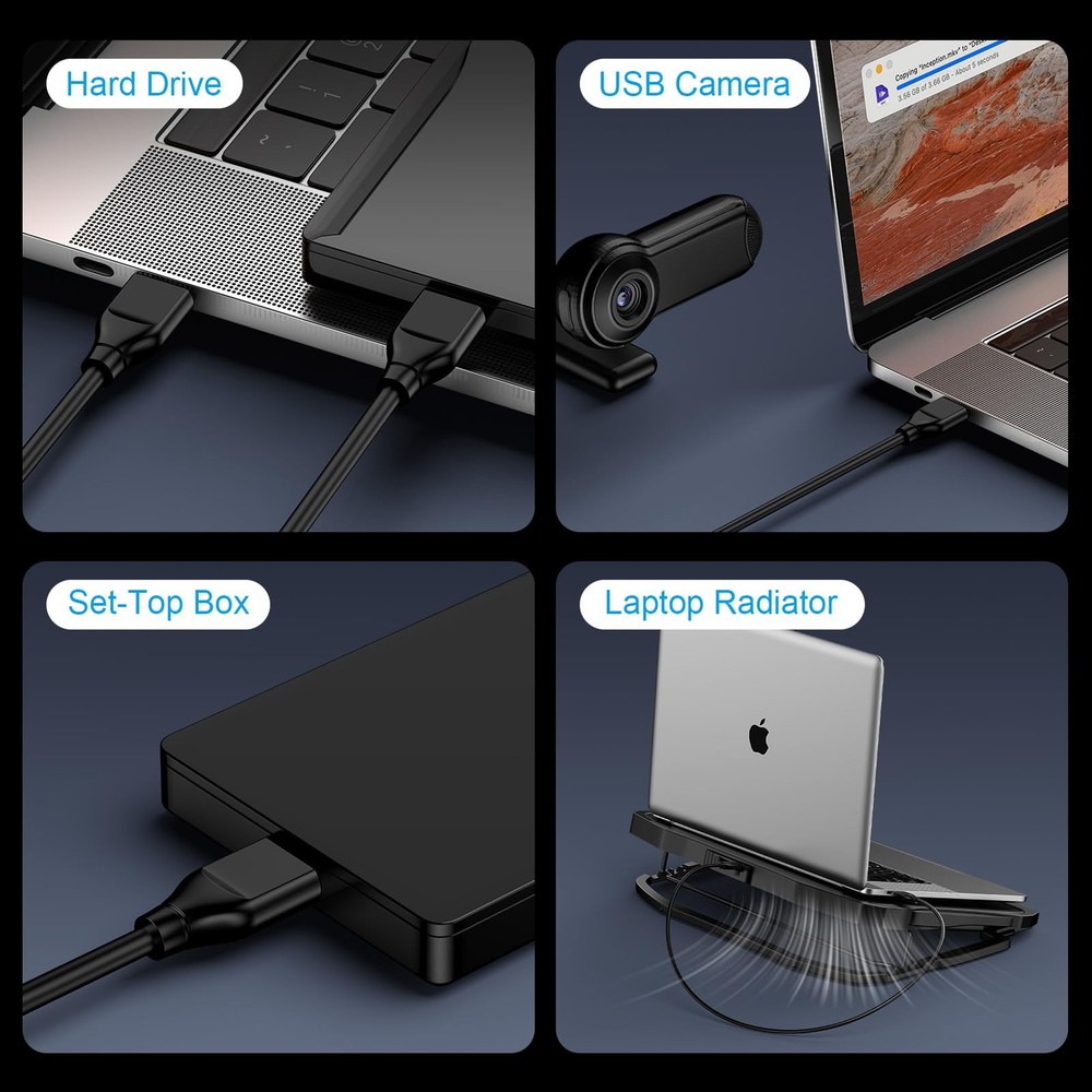 USB to Cable 6FT, 2Pack USB3.0 Male Type A A 6FT