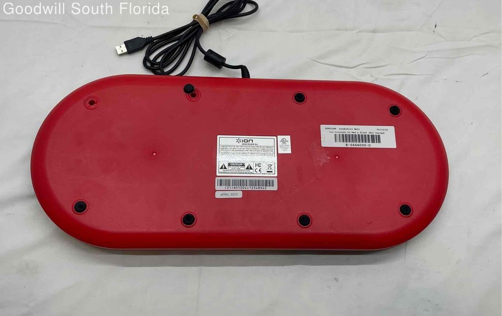 Ion Red And Black Discover DJ Computer DJ Double Deck Controller Not Tested