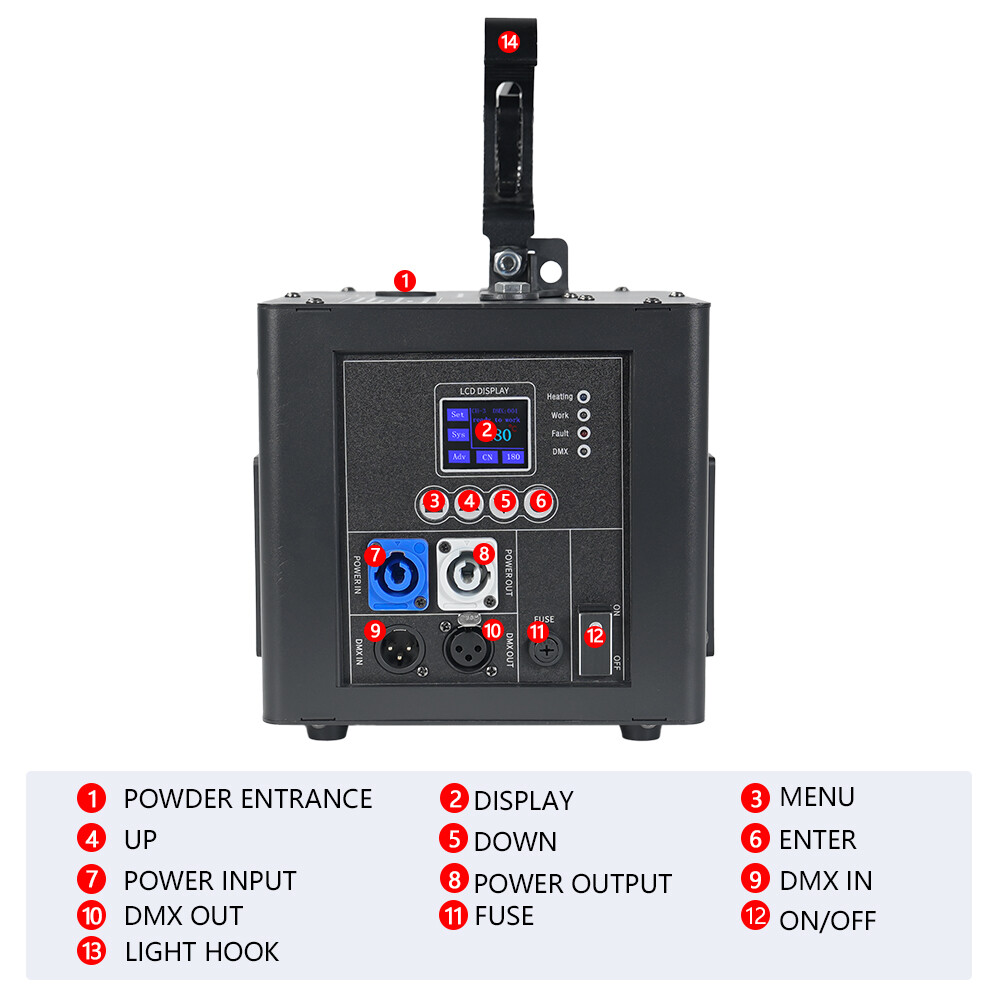 2Pack 800W Waterfall Cold Spark Machine Hanging Stage Effect Wedding Party