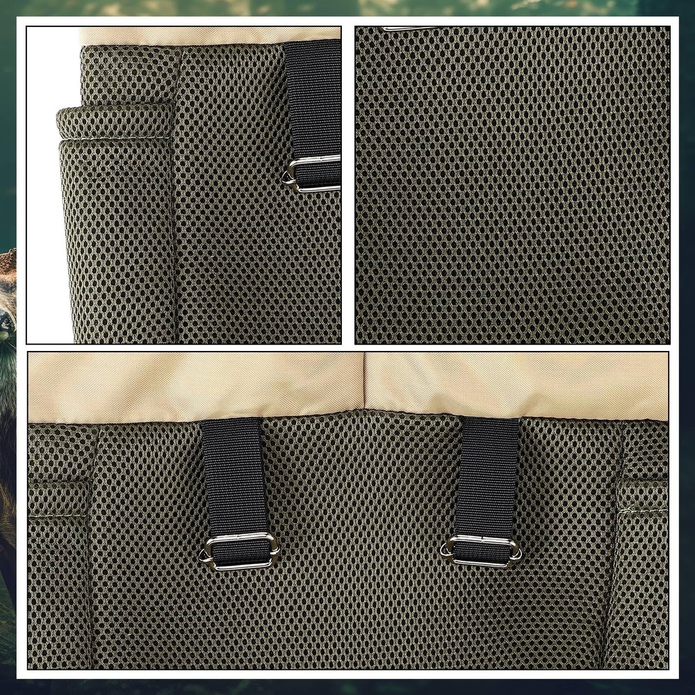 2 Pcs Saddle Hunting Dump Bag Saddle Pouches with Drawstring Closure Mesh Bag...