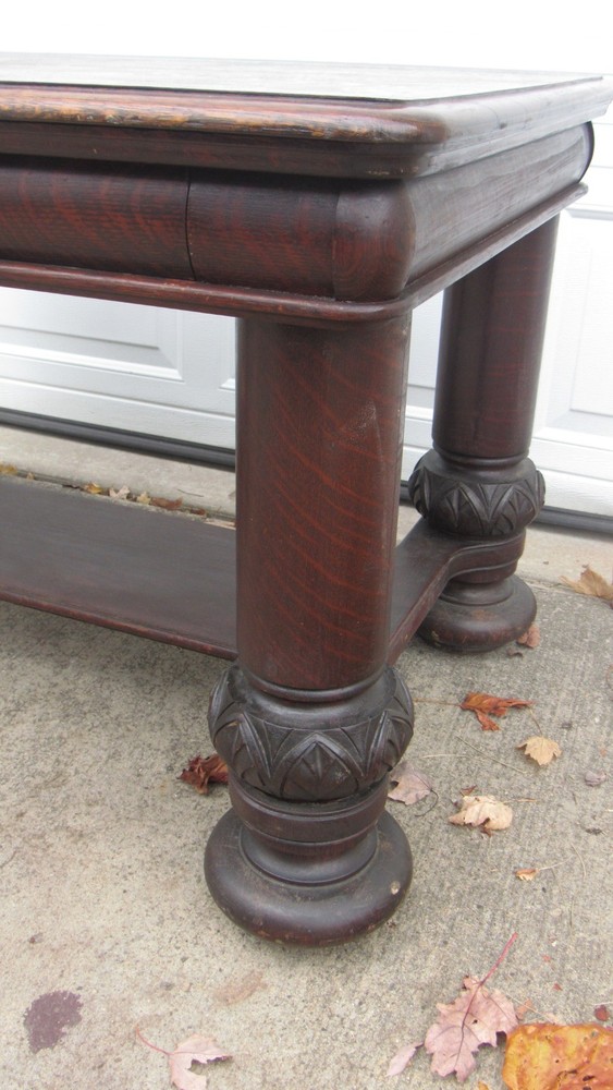 Oak Library Console Table Amazing