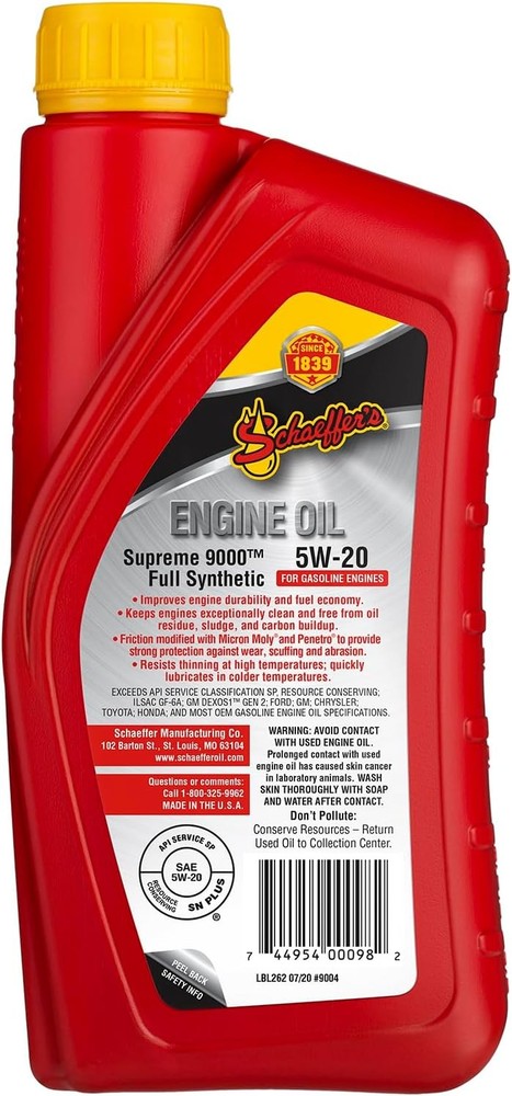 . 9004-012S 9000 Full Synthetic Gasoline