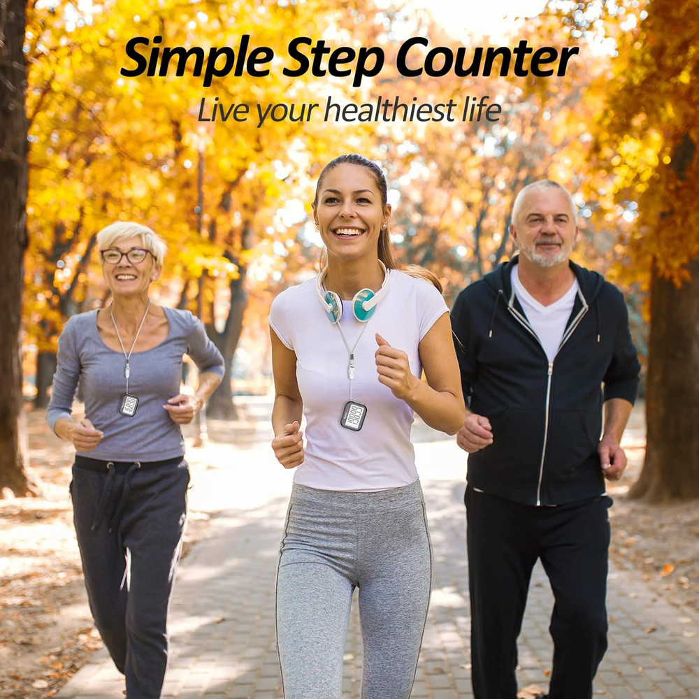 3D Pedometer for Walking, Simple Step Counter for Walking with Removable Clip an