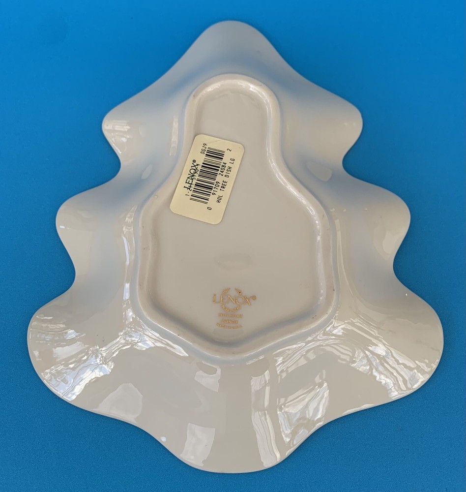 Lenox Holiday Dimension 8 7/8" Large Tree Shaped Dish