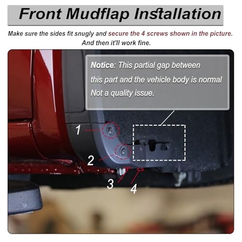 Mud Flaps Delete Compatible with GMC Sierra 1500 2019-2025, Including Front