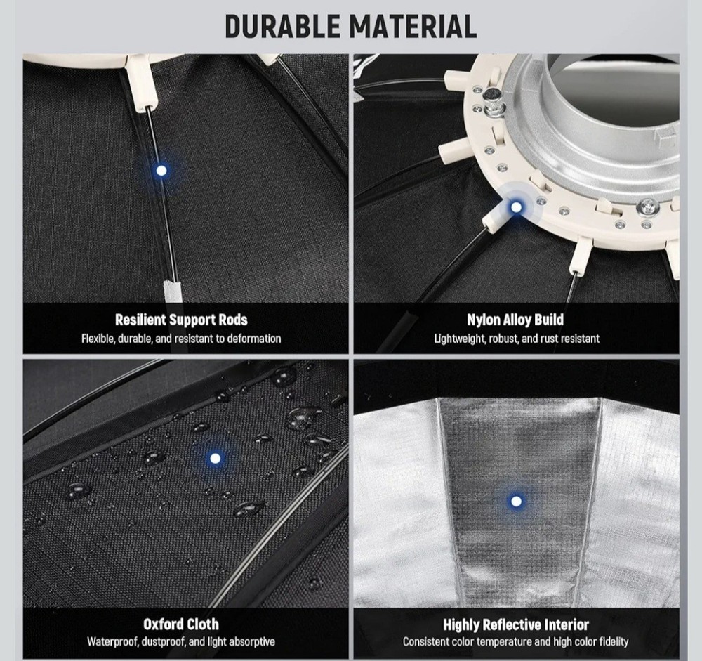 NEEWER 85cm Parabolic Softbox Quick Set up Quick Release Bowens w/ Diffusers/Bag