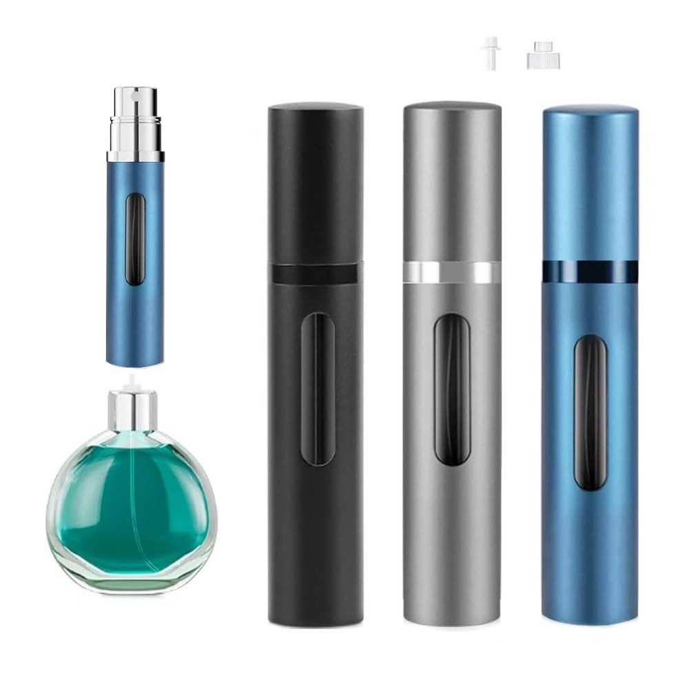 Topblux 3-Pack 10ml Refillable Travel Perfume Atomizer, Leakproof Bottom-Fill