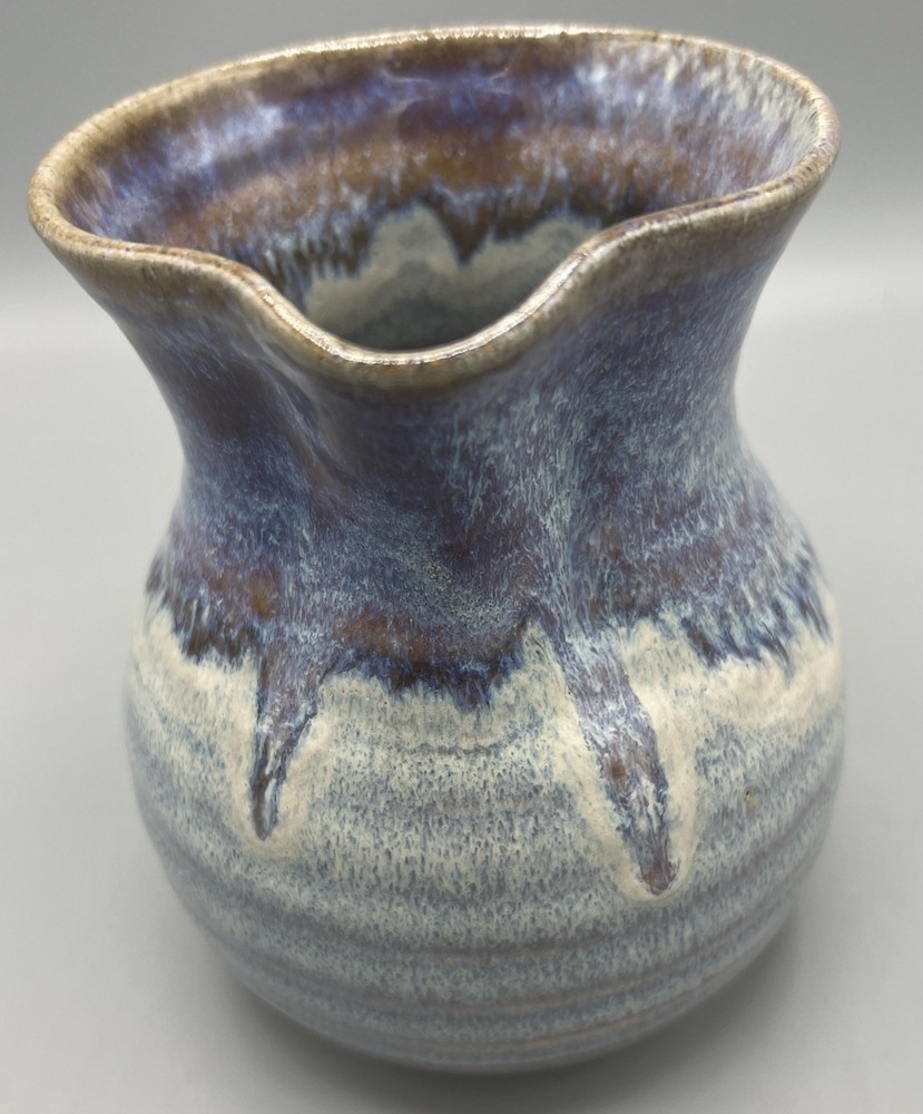 Kennith Merrill Ceramic Pitcher. Blues, Purples, And Browns.