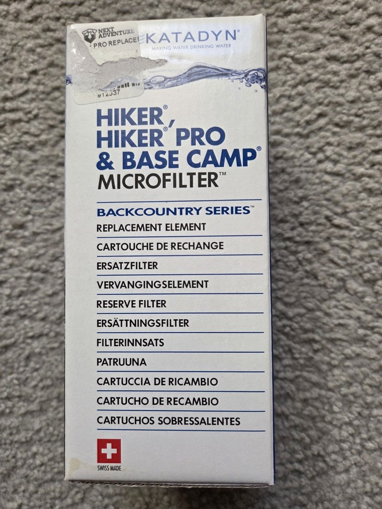 Katadyn Backcountry Hiker Pro Base Camp Microfilter Water Filter ~Cartridge Only