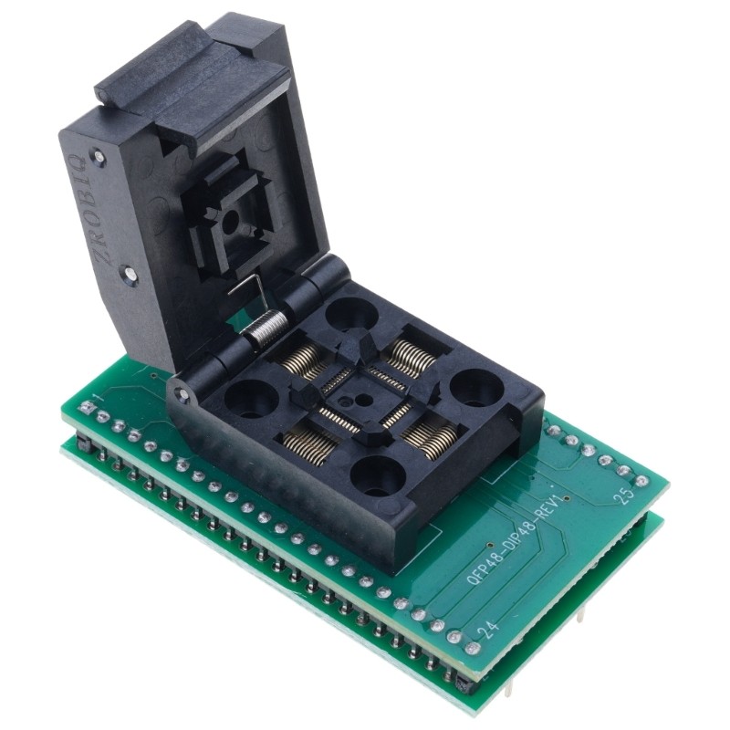 Professional QFP48 to DIP48 Adapter Socket for Chip Programming and Testing