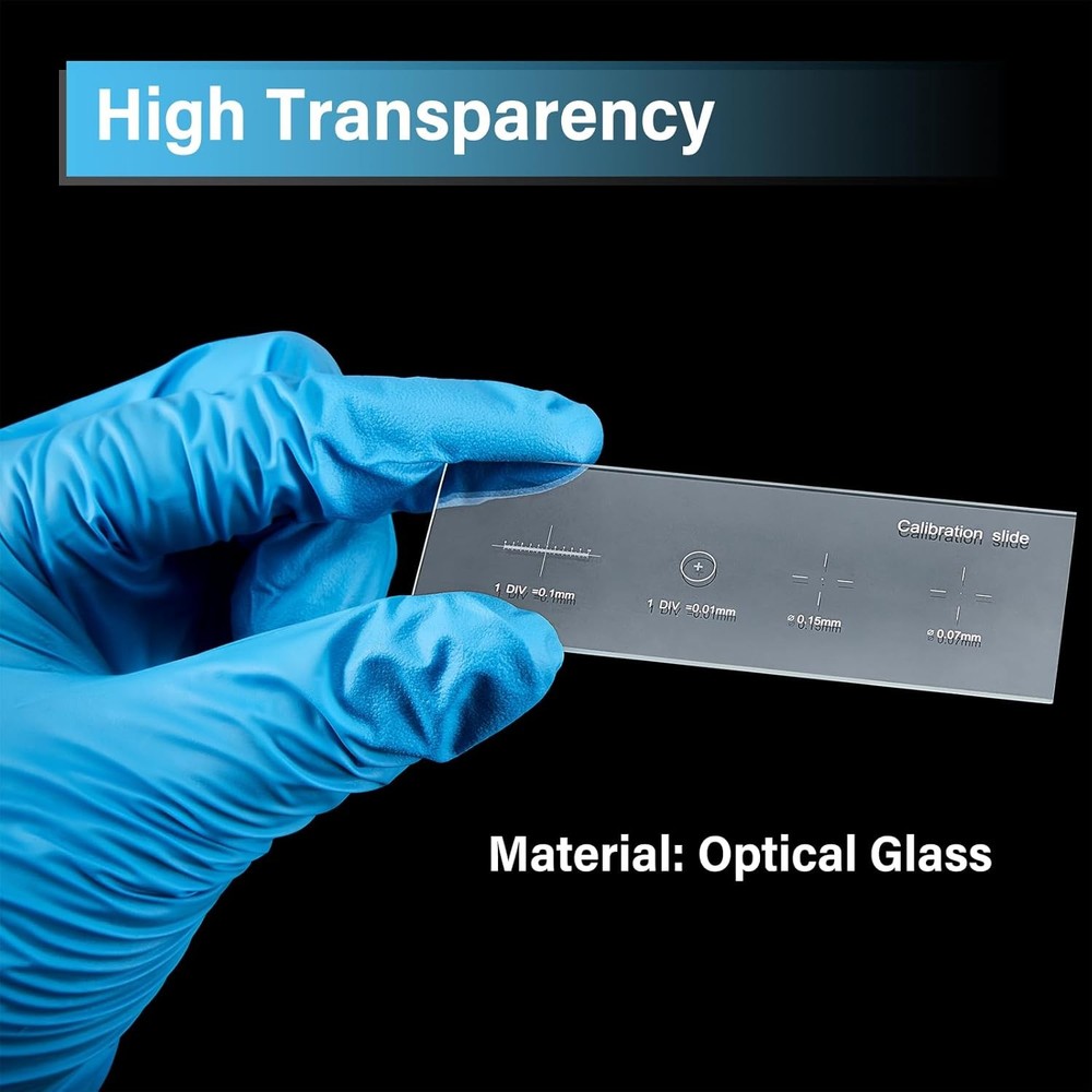 0.01mm Microscope Calibrating Slide Microscope Calibrating Ruler Reticle Glass