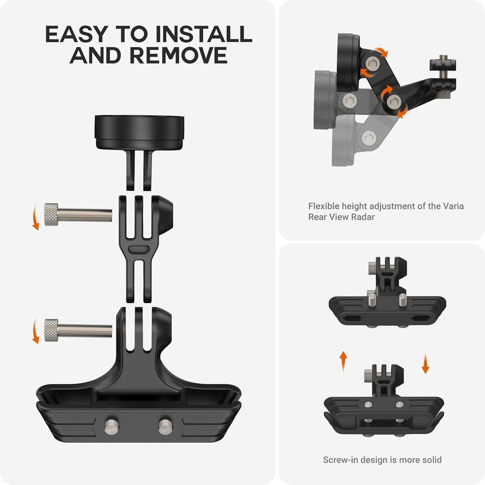 Durable Seat Rail Mount for Garmin Varia Tail Lights - Lightweight & Secure