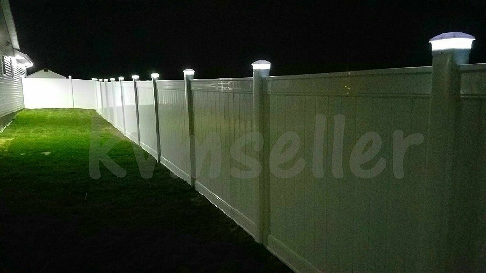 Relightable 2PACK Bright White 6X6 3.2V Lithium-Ion 5LED 78Lumen Solar Post Deck