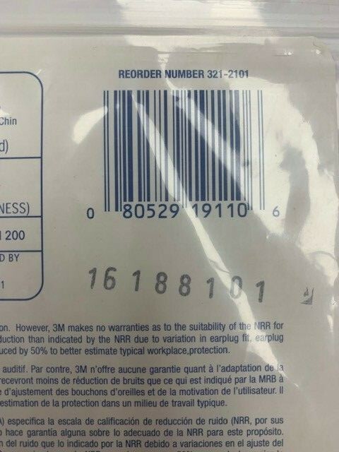 3M E-A-R Caps Model 200 Hearing Protector 17dB 321-2101 Ear Plugs 2 PIECES