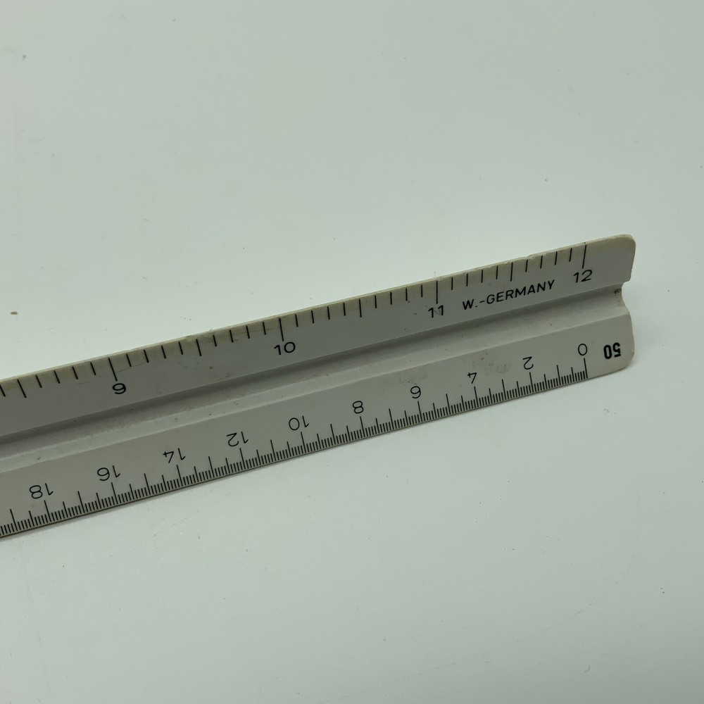 Alvin No. 111P 3 Sided Ruler Engineer Triangular Vintage Made in West Germany
