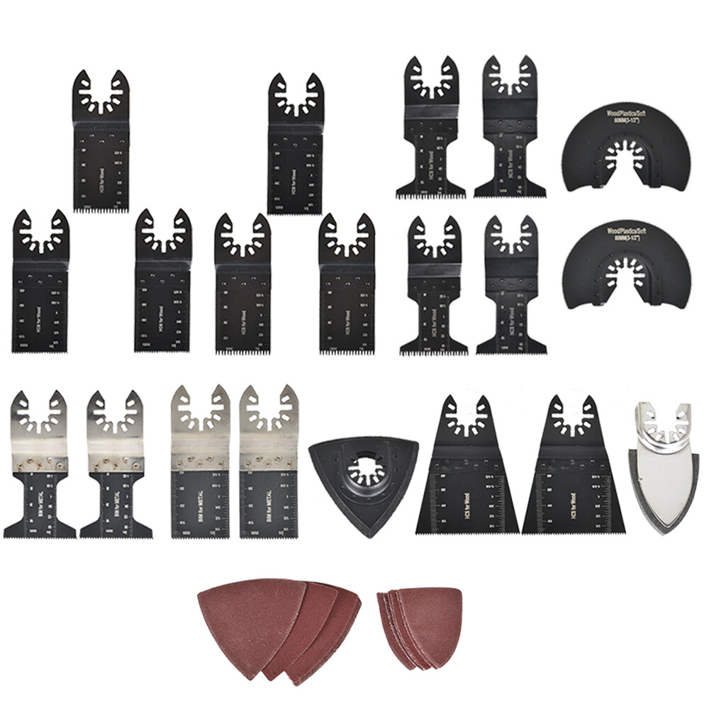 40Pcs Oscillating Tool Accessories Kit Universal Metal Wood Multitool Saw Blades