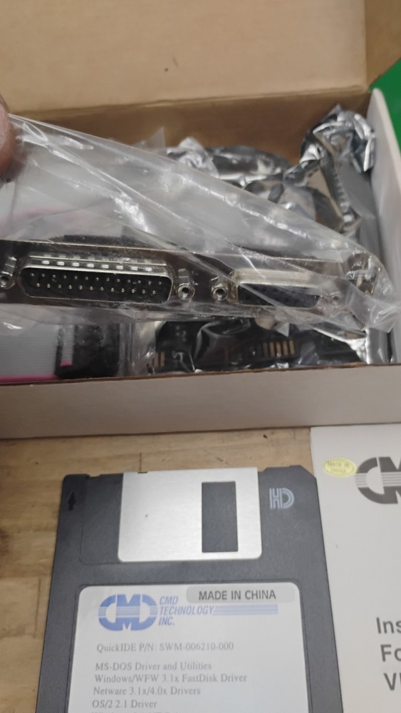 CMD CSA-6222 VL-IDE-2 VLB IDE Controller with Install Disc Ribbon Cables SEALED