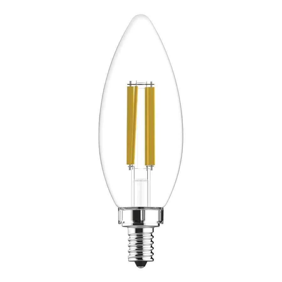 GE Ultra Bright LED 100 Watt Replacement, Daylight, B12 Deco - Candle 3 Bulbs