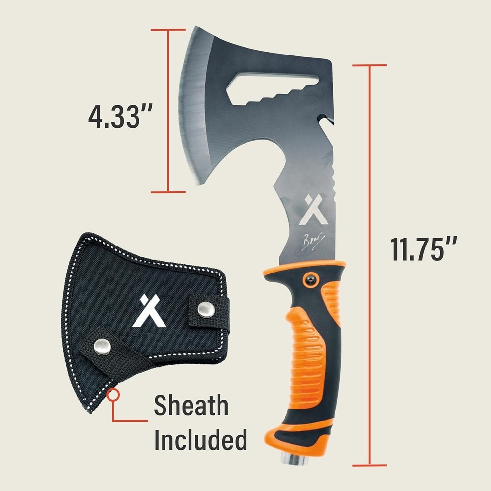 Ultimate Hatchet Axe Camping Survival & Backpacking Includes Sheath Bottle