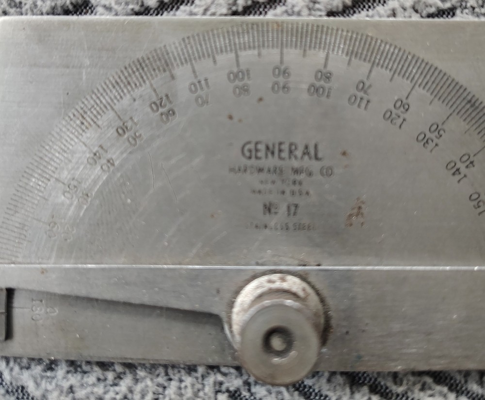 🗽GENERAL NO 17 180 DEGREE PROTRACTOR