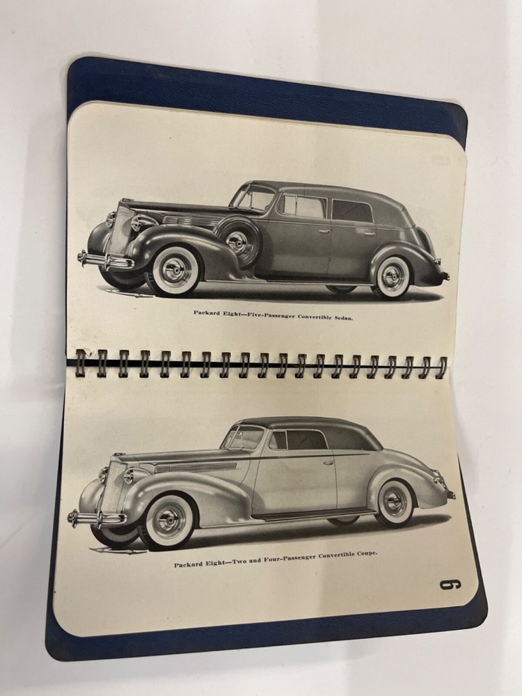 1938 Packard Motor Car Packard Six & Packard 8 Data Automobile Book