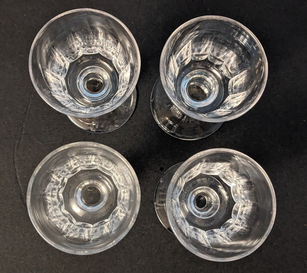 4 Vintage Crystal Goblets