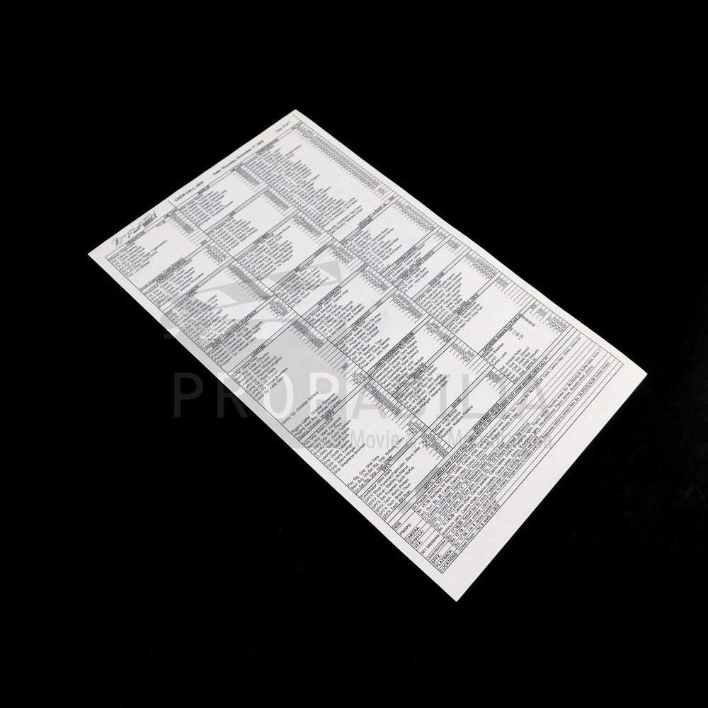 THE FLASH Call Sheet S09E06 Original Prop (11535-8968)
