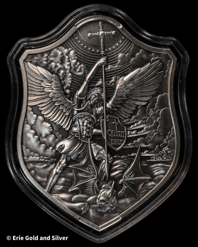 Shield of Archangel St. Michael 2 oz Silver