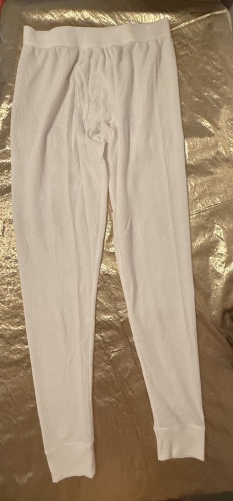 NWT Goodfellow Tag Free Thermal Pants Functional Fly White Men's Size Medium