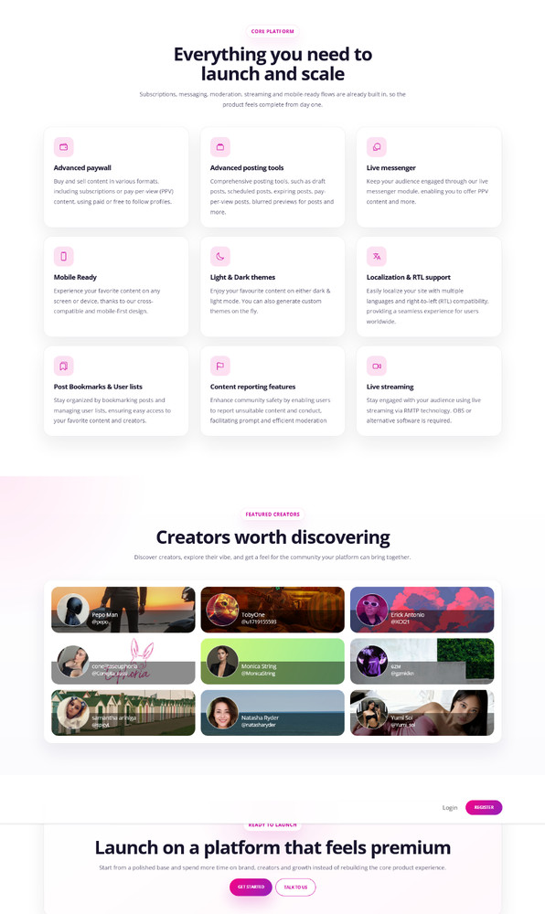 JustCreators - Content Creators PHP SaaS Platform – Premium Content Subscription