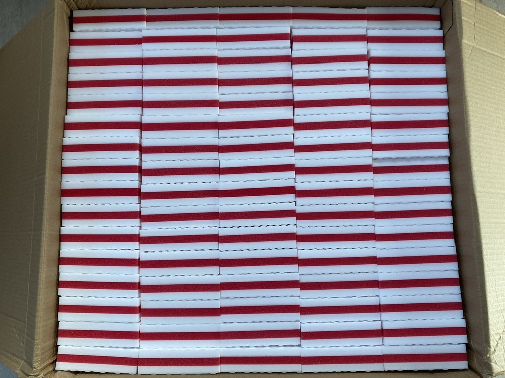 80 PACK RED Melamine Magic Sandwich Sponge Eraser Heavy Duty Extra Durable