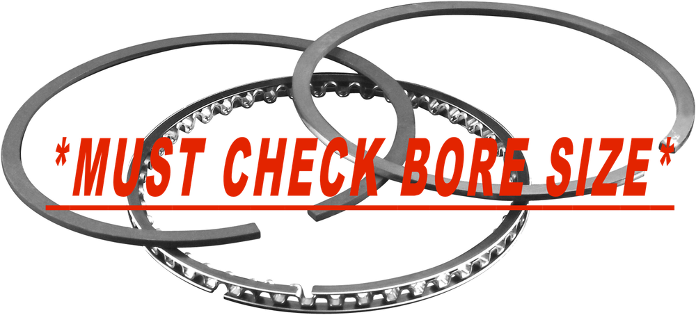 Hastings Chrome Piston Ring Set 2C4511 for STD Bore Engines - Not OVERSIZED