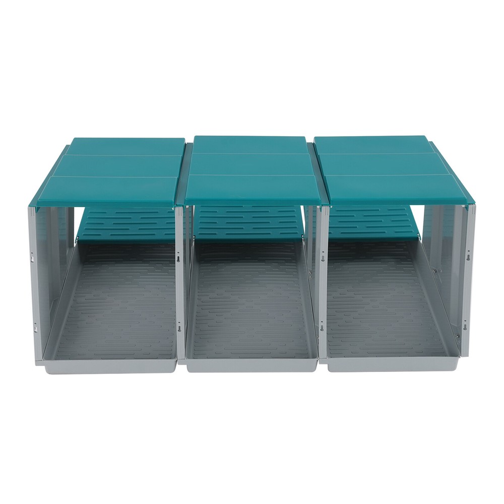 Modern Chicken Laying Box 3-Compartment Chicken Nesting Box with Egg Collection