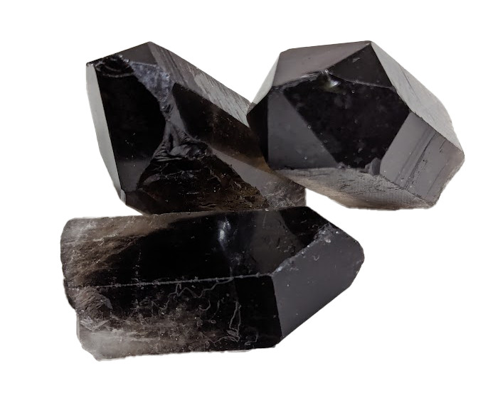 Smoky Quartz Crystal Points Dark, natural