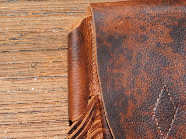 LEATHER MUZZLELOADER FRINGED POSSIBLES POUCH BAG