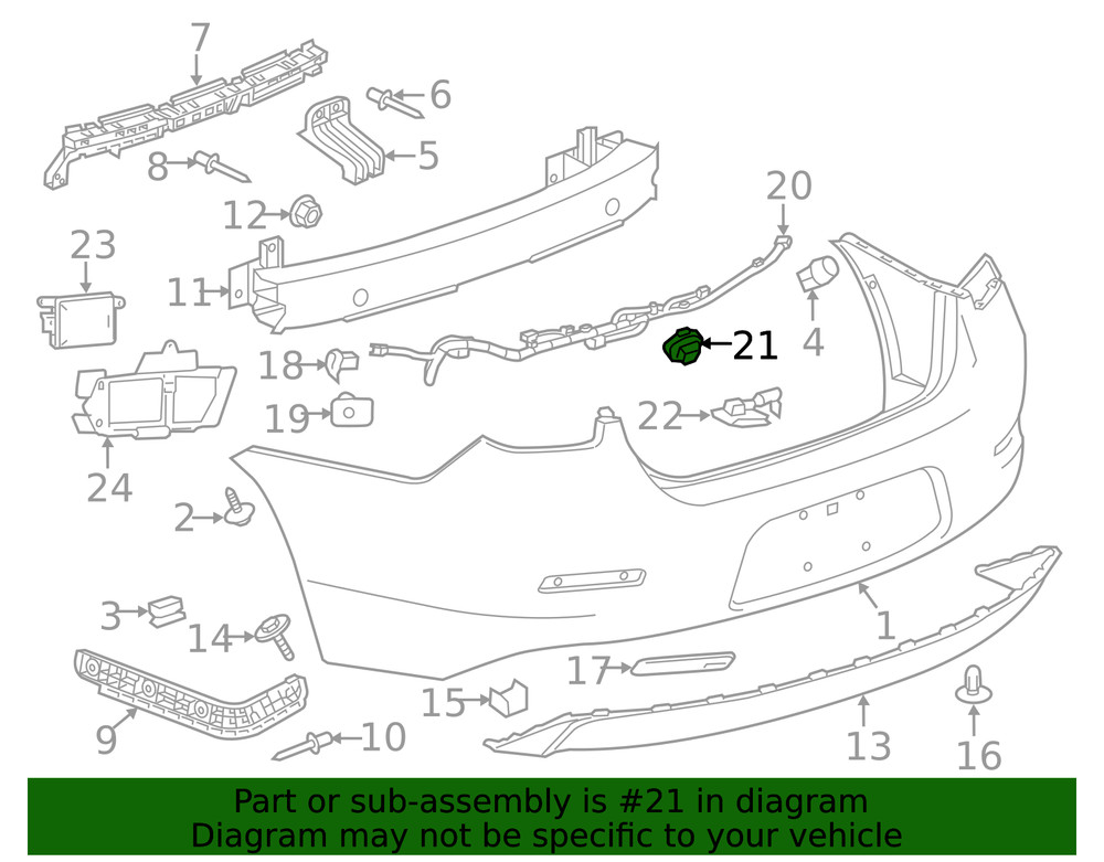 Genuine GM Rearview Camera Image Display Module 22883286