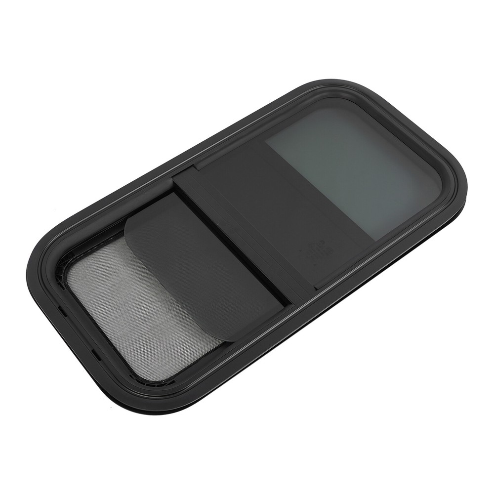 2 Pcs Rv Windows, Clip-on Mounting Rv Window,rv Vertical Slide Window Black