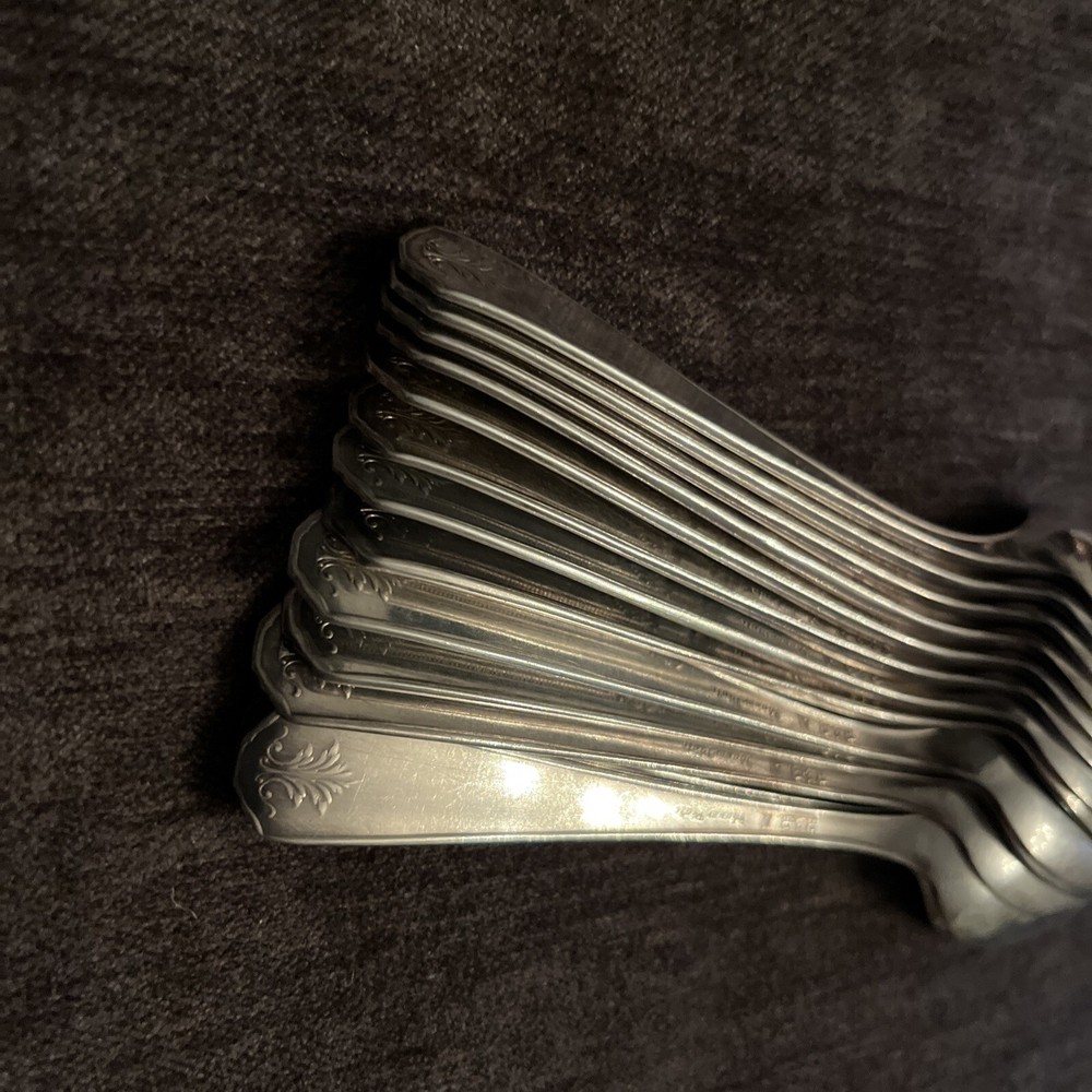 2 R&B Rogers & Bros LYRIC Pattern Silverplate Flatware 6” TEASPOONS 14 Ava